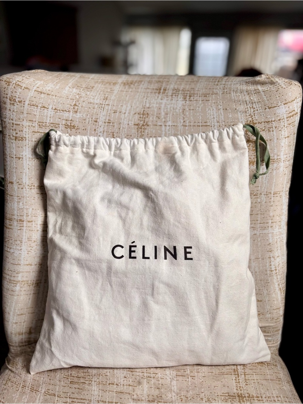 Celine Cream Drawstring Dust Bag - Luxury Protection